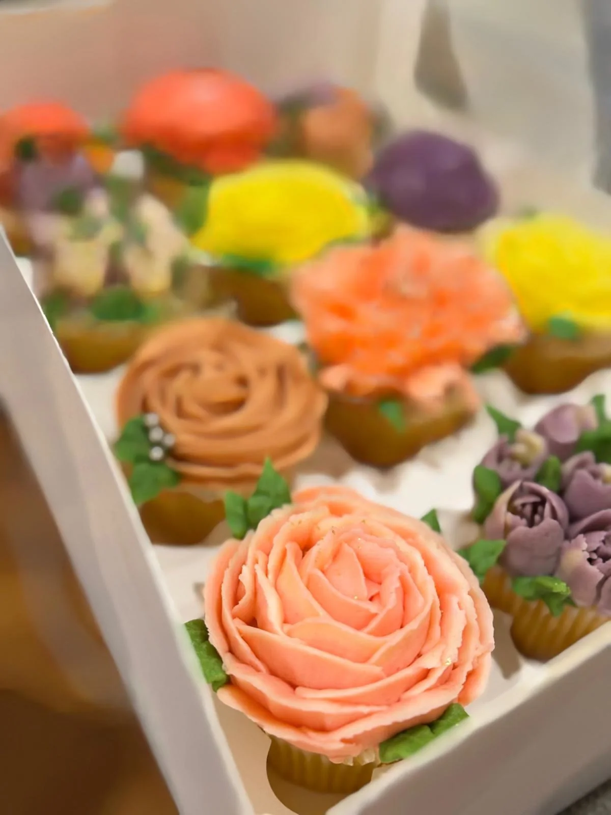 Mini Cupcake Pack with colorful buttercream flowers