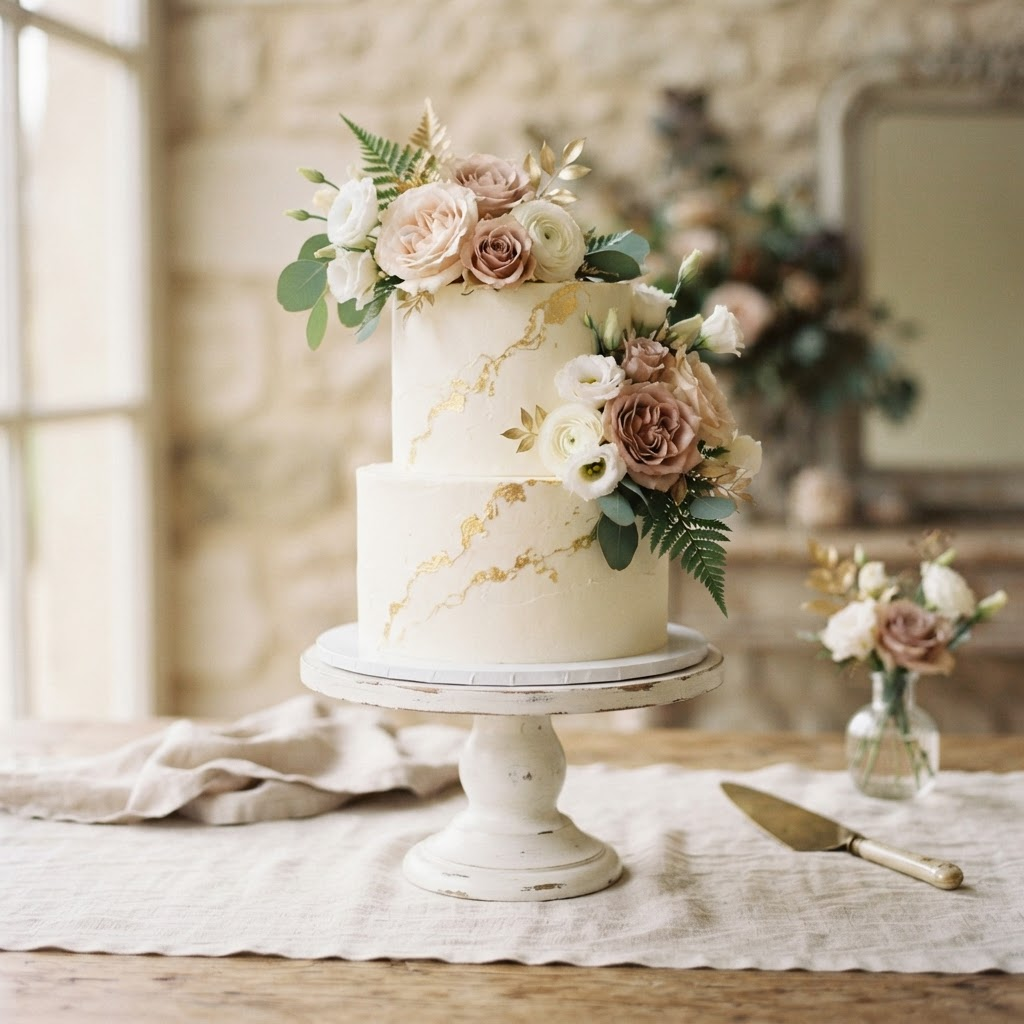 Blush Romance celebration cake